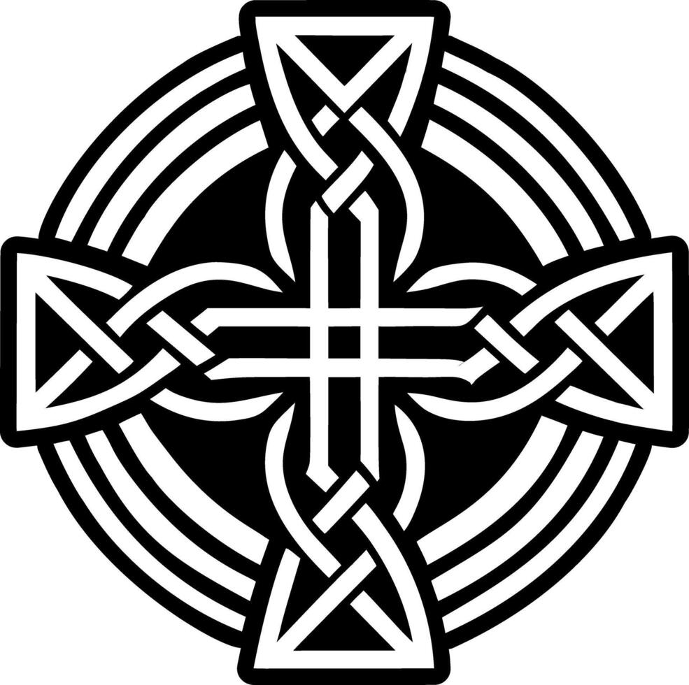 Andrew cross symbol icon in solid style vector