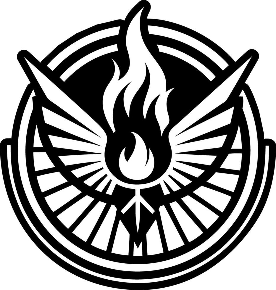 Spirit flame icon in glyph style vector