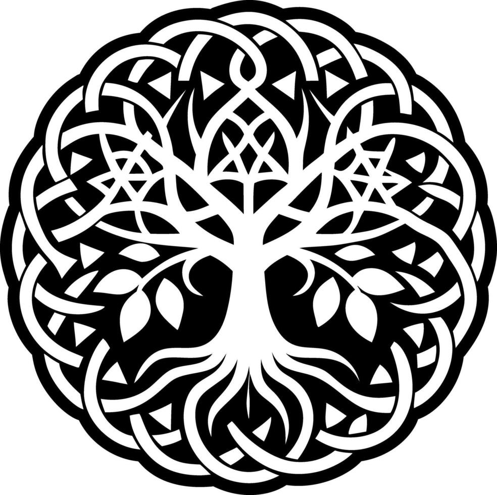 Tree symbol icon in glyph style vector