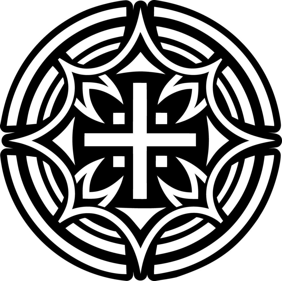A glyph style icon of religious sign symbol vector