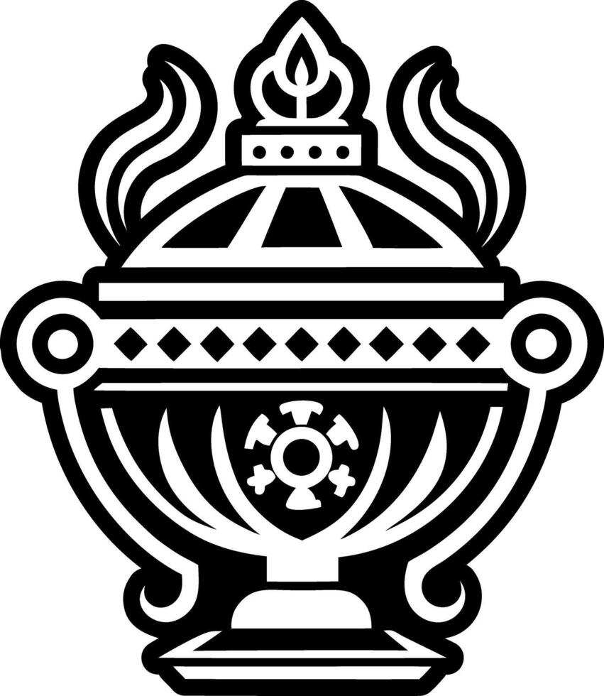 A solid style icon of censer thurible symbol vector