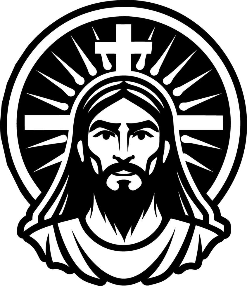 A glyph style icon of jesus christ symbol vector
