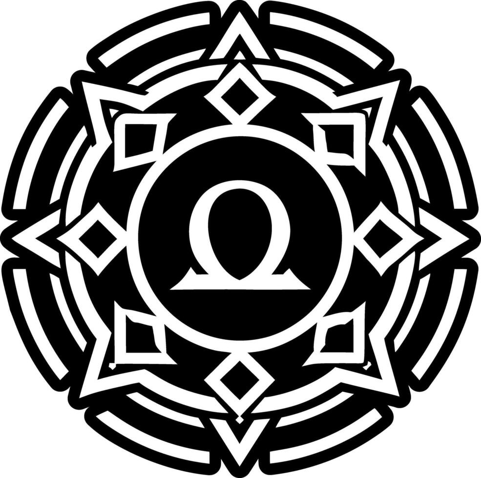 Omega symbol icon in glyph style vector