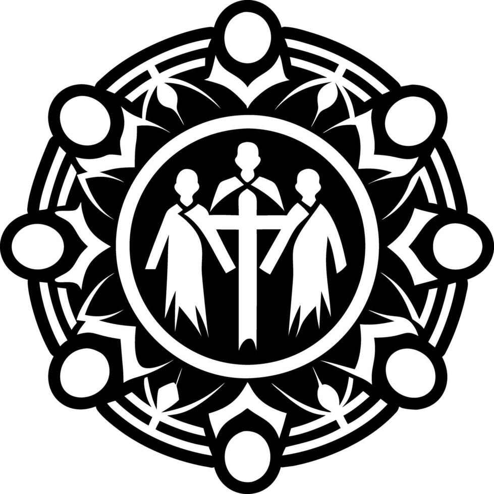 Disciple symbol icon in filled style vector