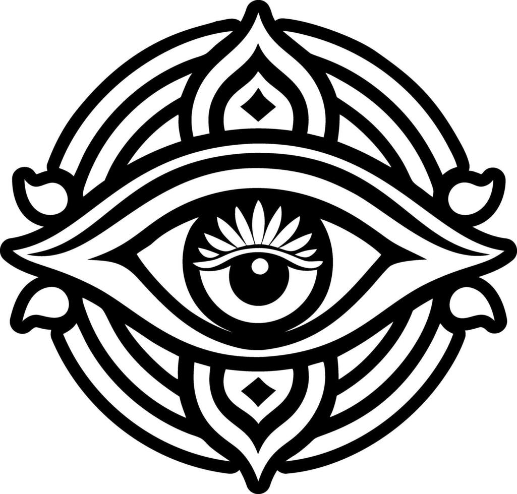 Buddha eye icon in filled style vector