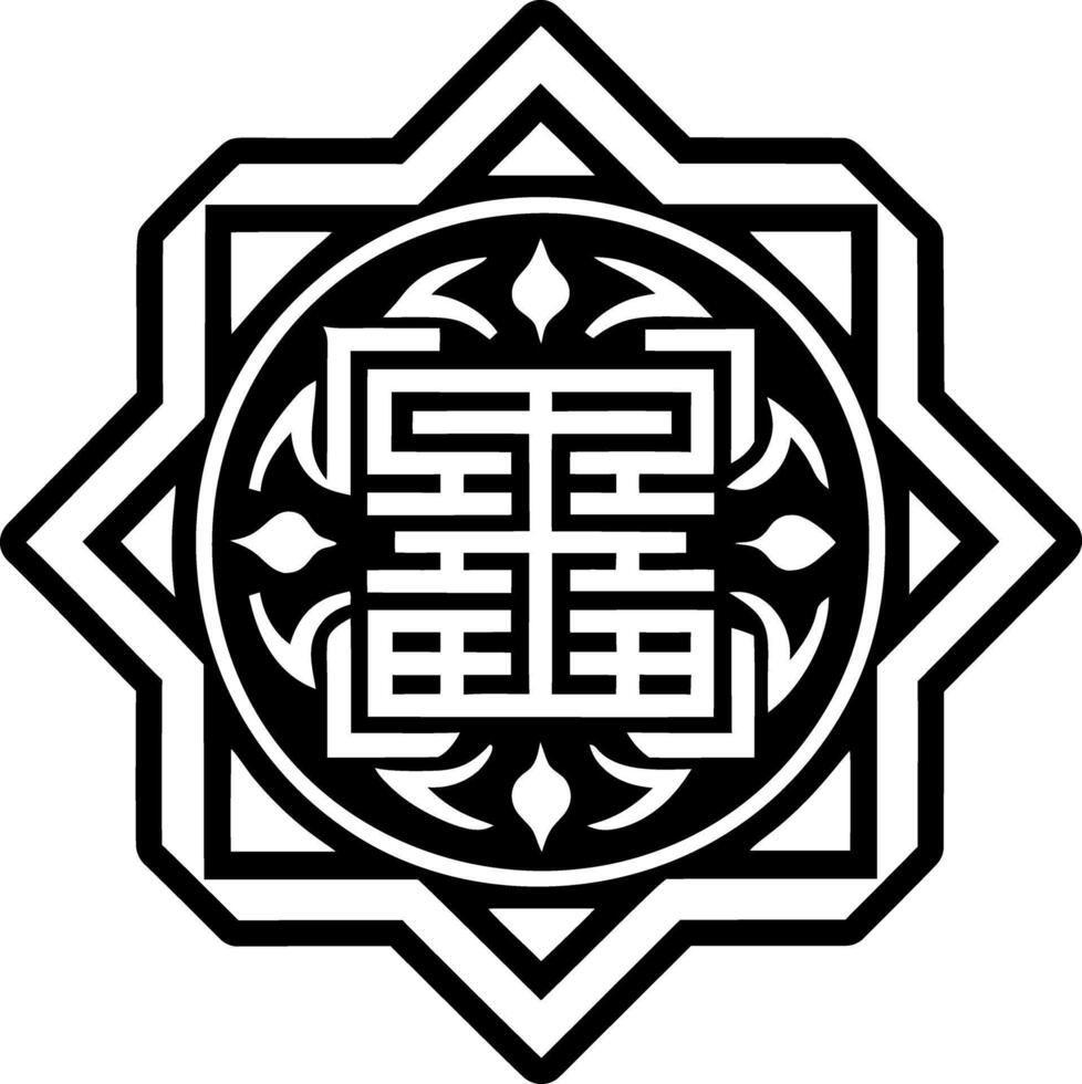 A solid style icon of buddhist sutras symbol vector