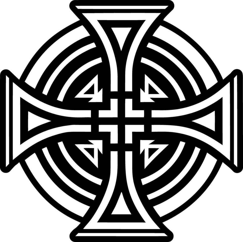 A filled style icon of apostolic cross symbol vector