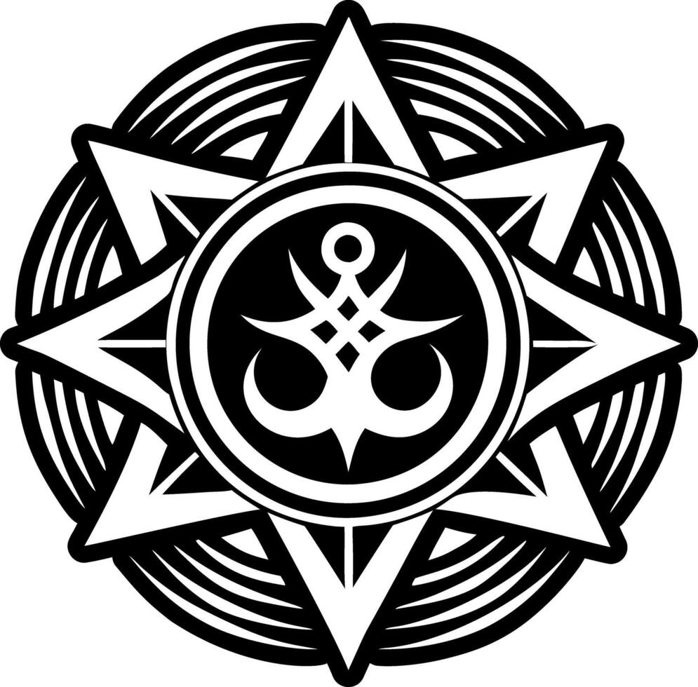 A filled style icon of religious symbol vector