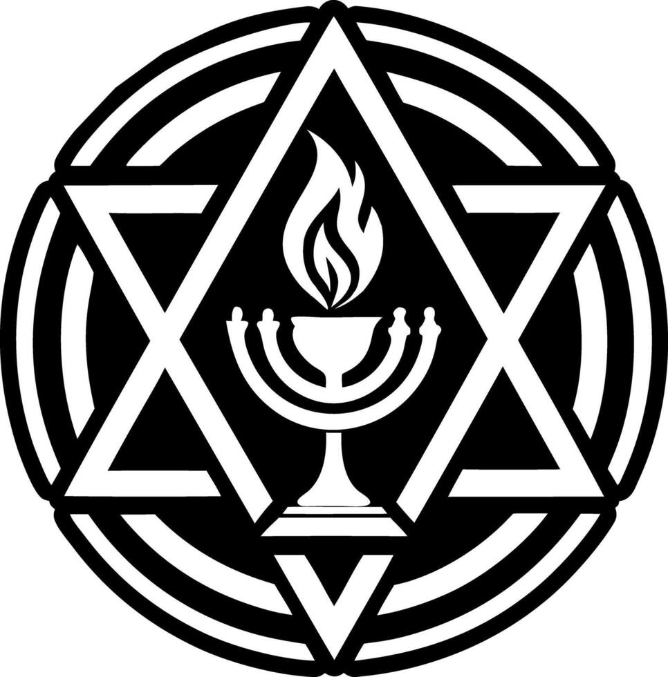 A glyph style icon of havdalah candle symbol vector
