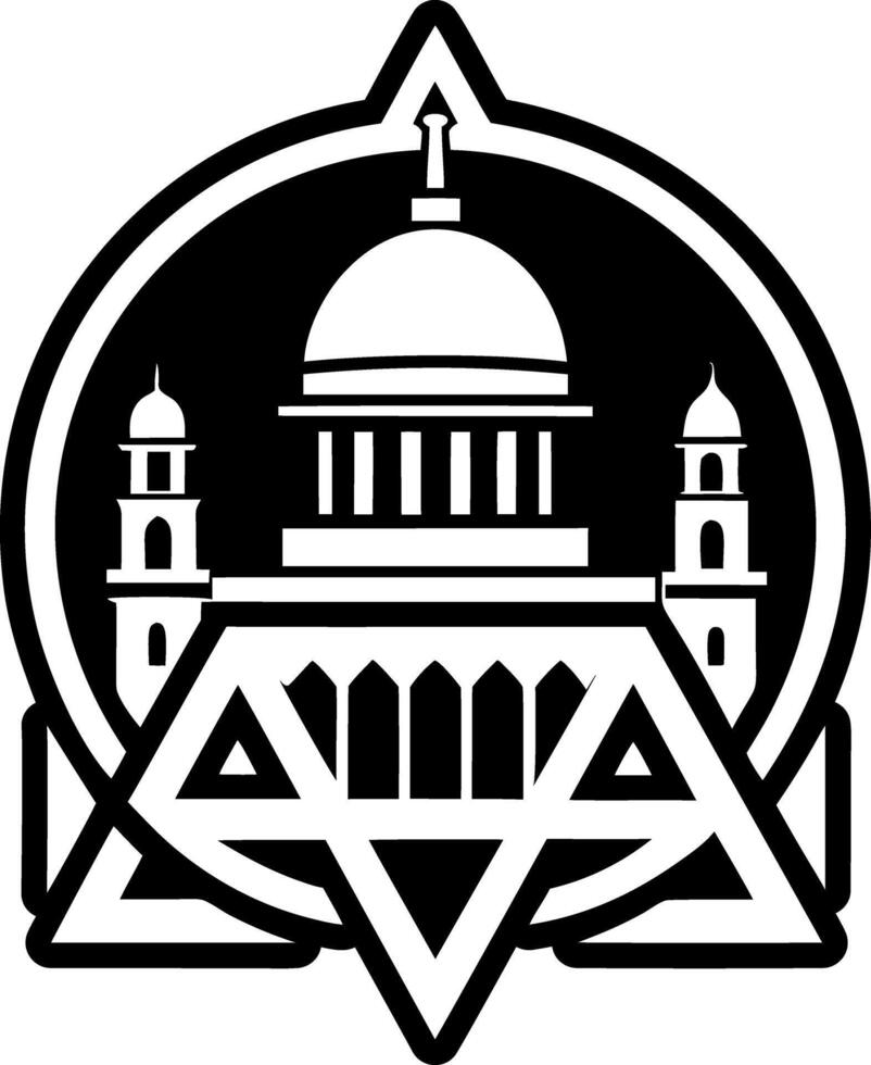 Jerusalem symbol icon in solid style vector