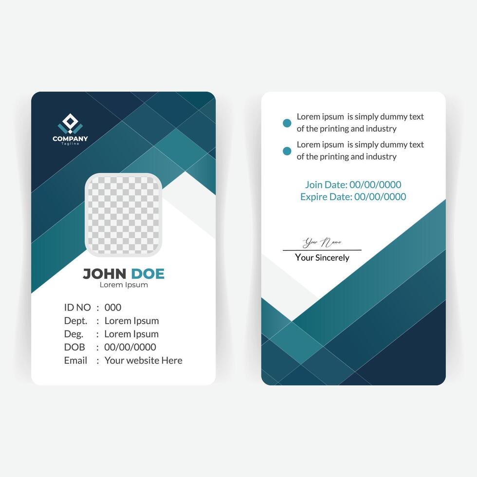 Modern and Professional ID Card Design vector