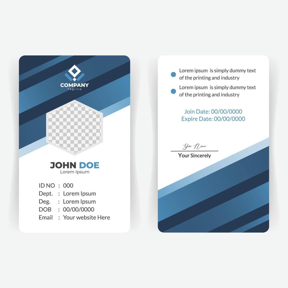 Customizable Business Identity Card vector