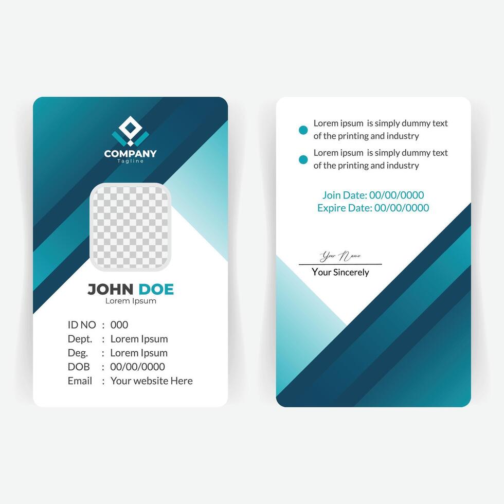Stylish Student ID Card Design vector
