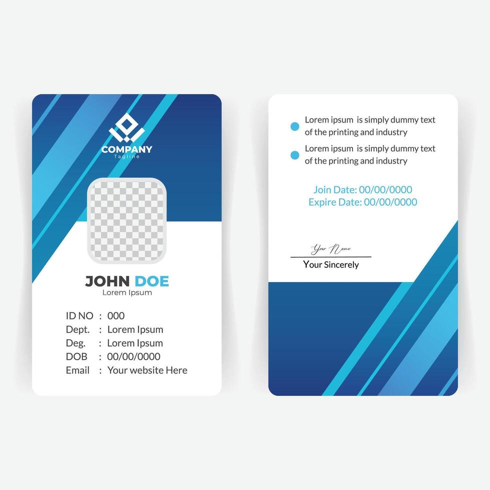 Unique Business Identity Card Design vector