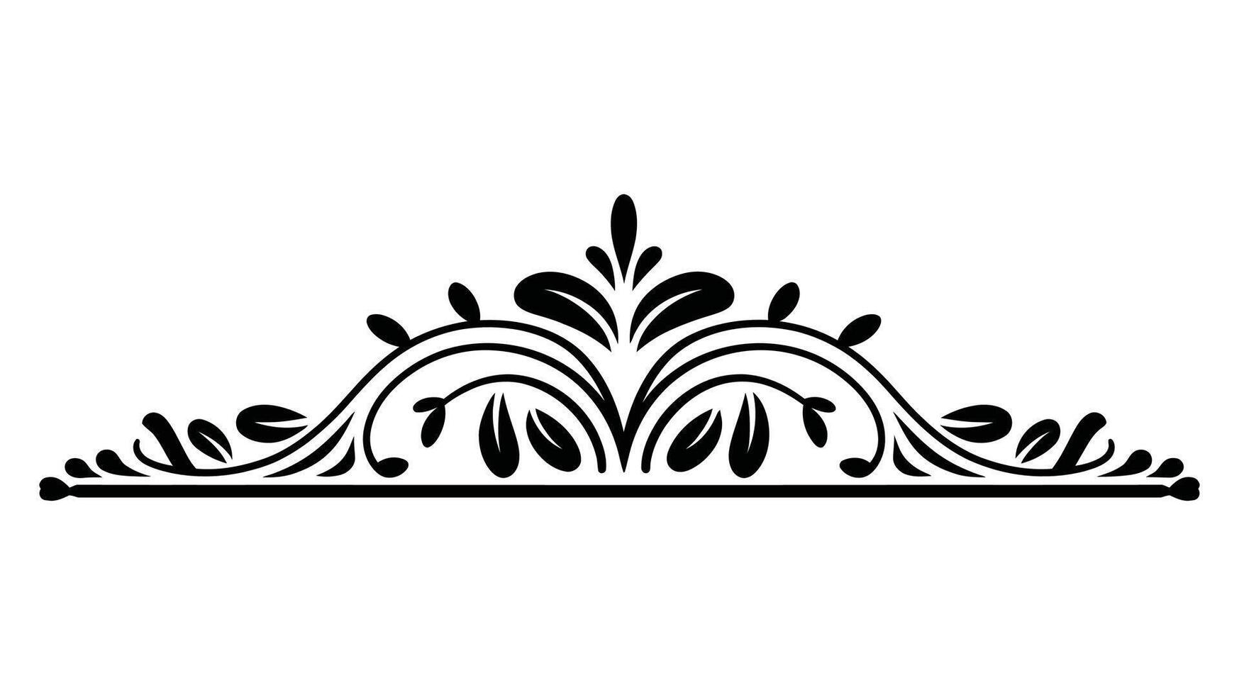 Engraved Floral Baroque Design with Elegant Frame and Ornamental Borders vector