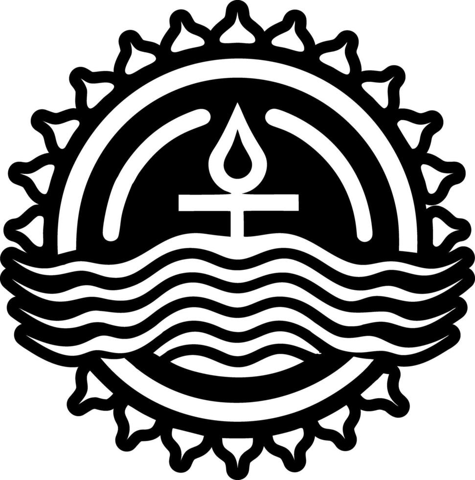 Holy ganges icon in filled style vector