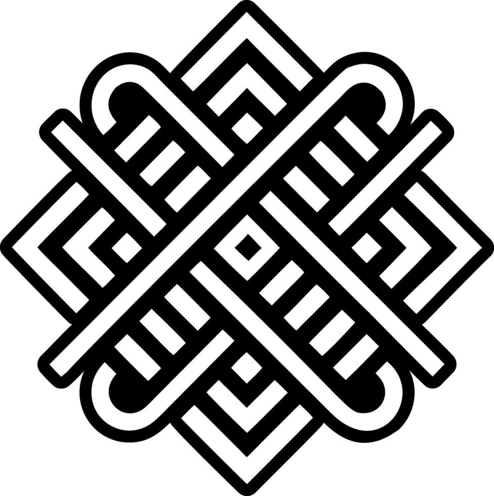 A filled style icon of endless knot symbol vector