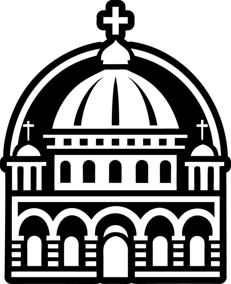 A filled style icon of holy sepulchre symbol vector