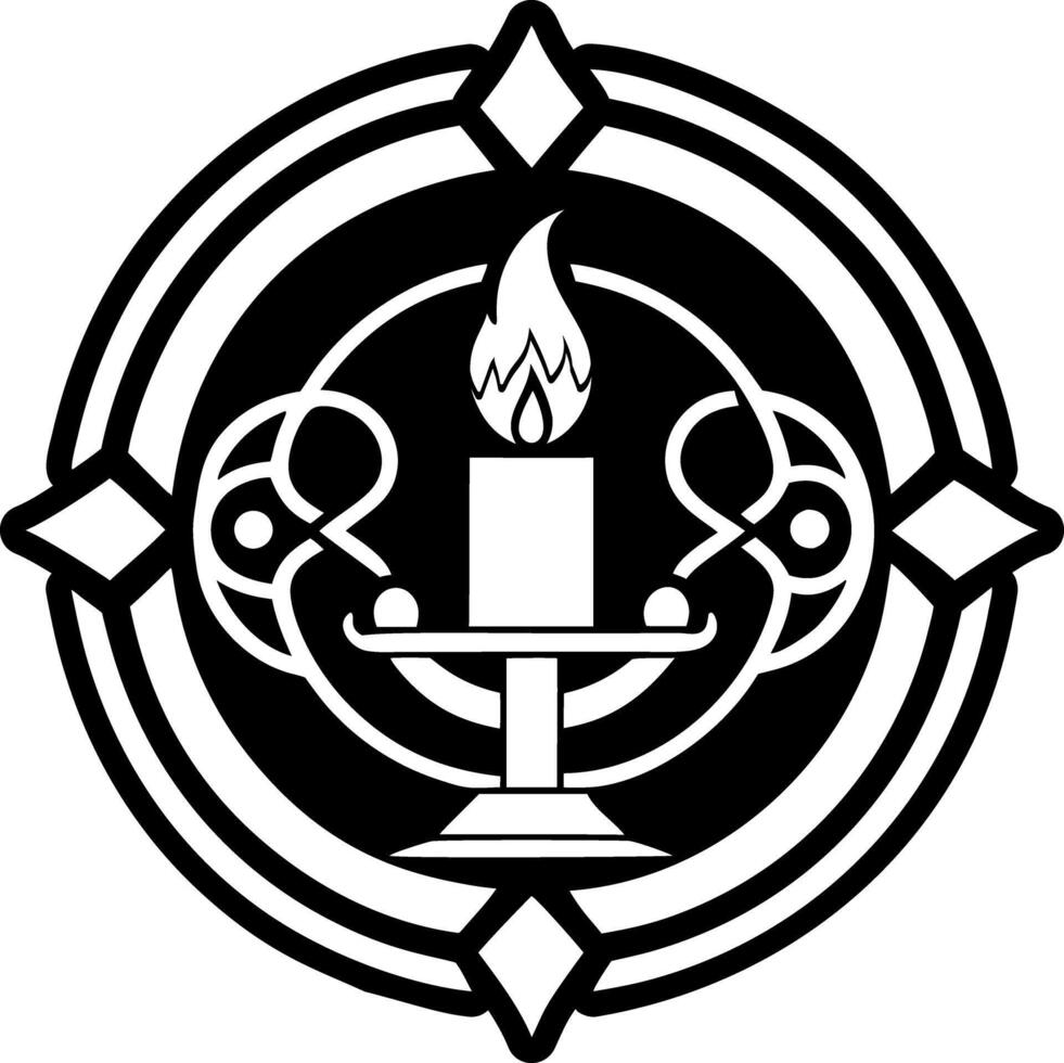A solid style icon of paschal candle symbol vector