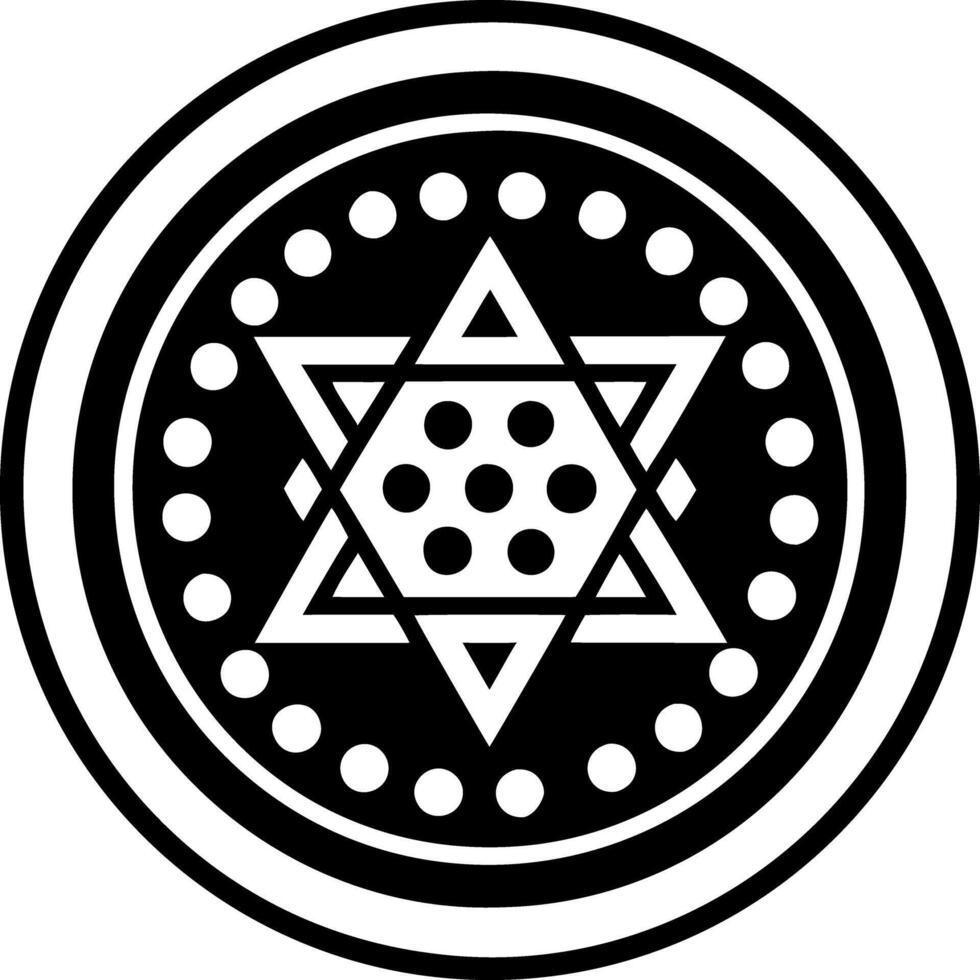 A glyph style icon of jewish symbol vector