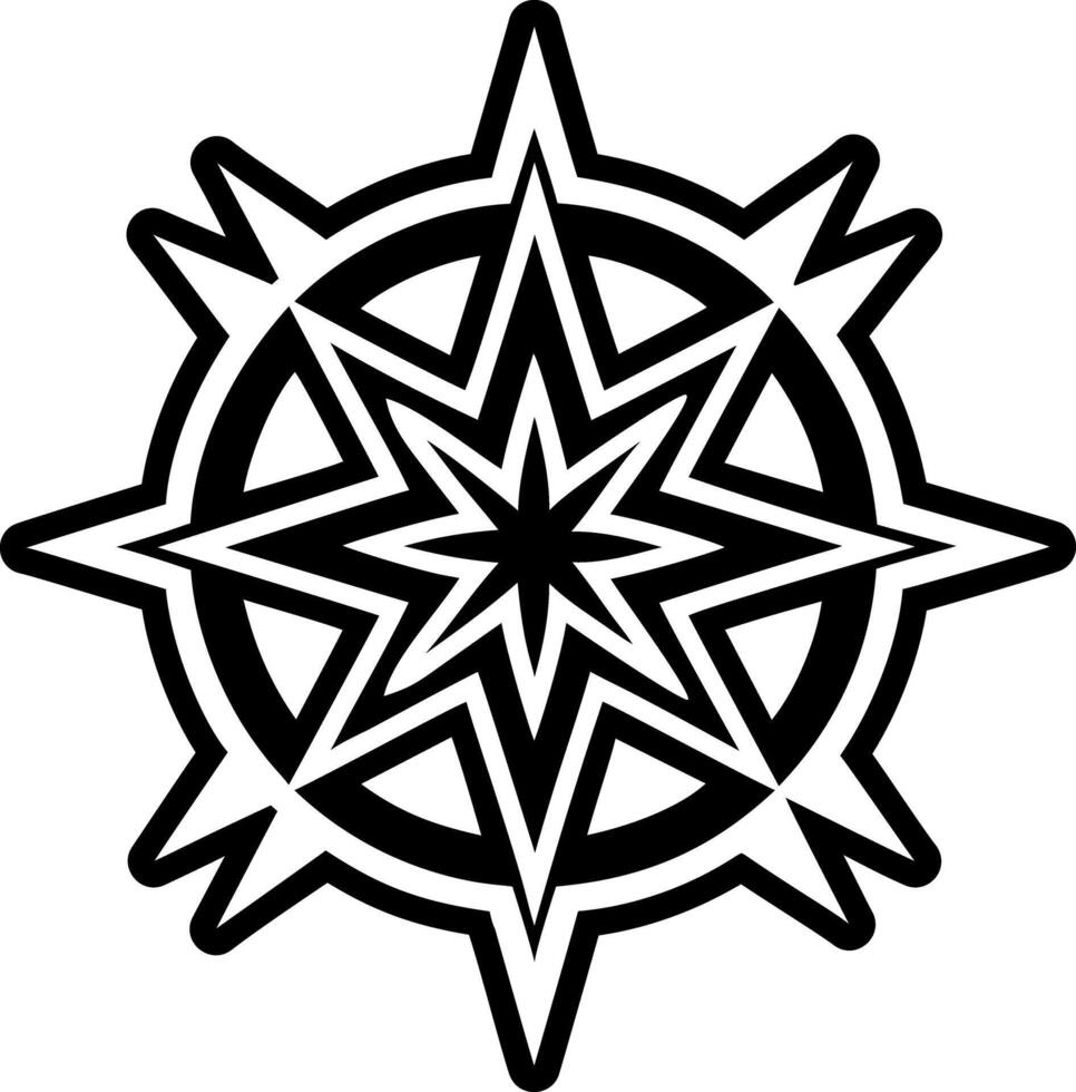 Bethlehem star icon in glyph style vector