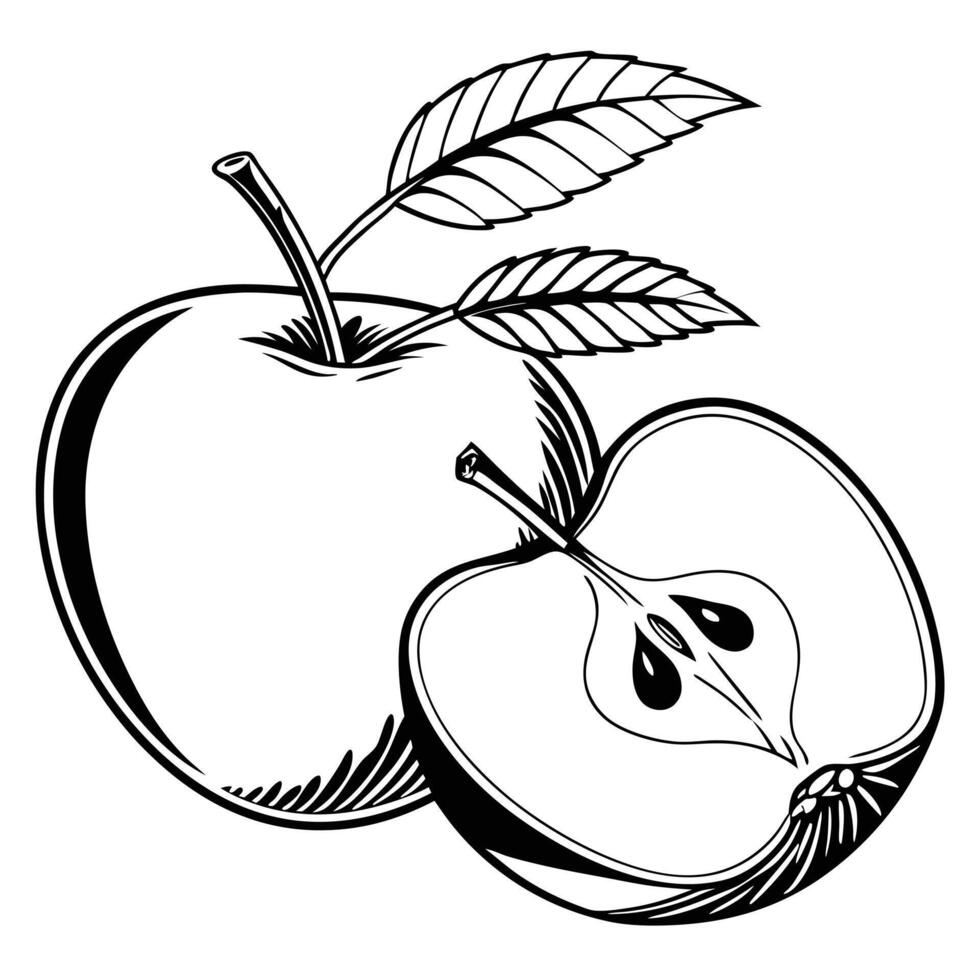 Apple Silhouette Design vector