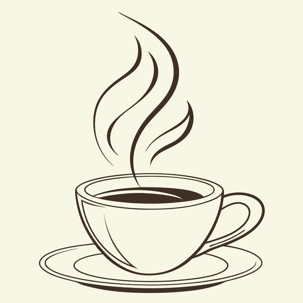 Minimalist Coffee Mug Design vector