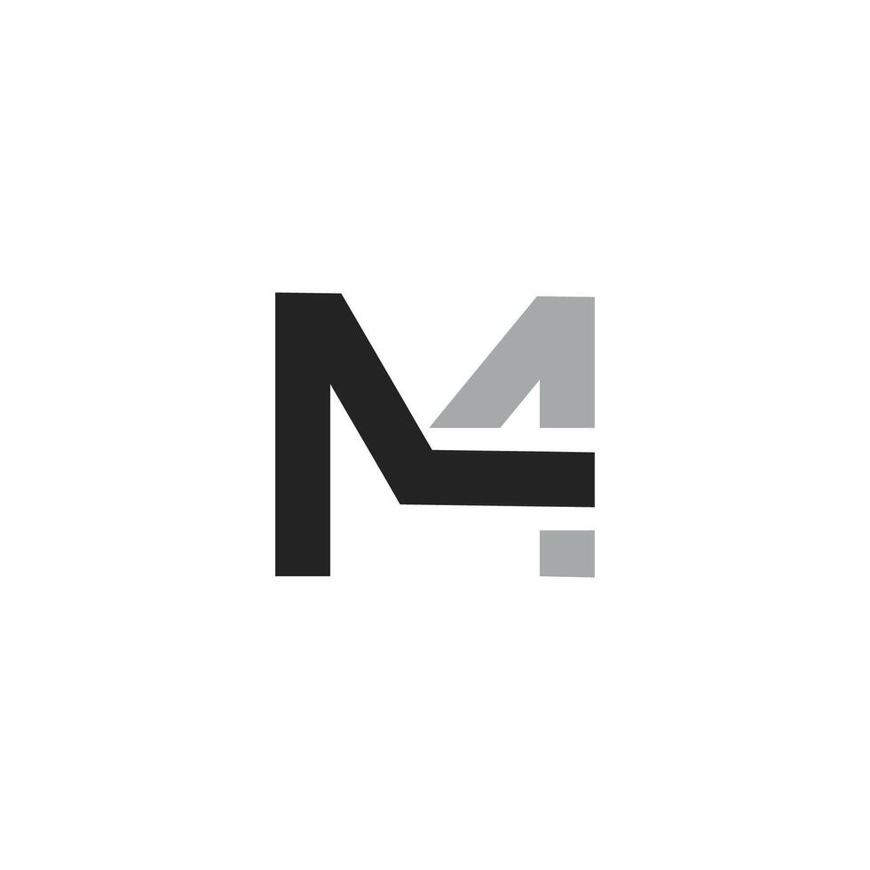 Letter M4 creative icon logo design illustration vector
