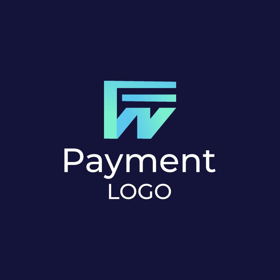 W wallet and payment icon logo design illustration vector
