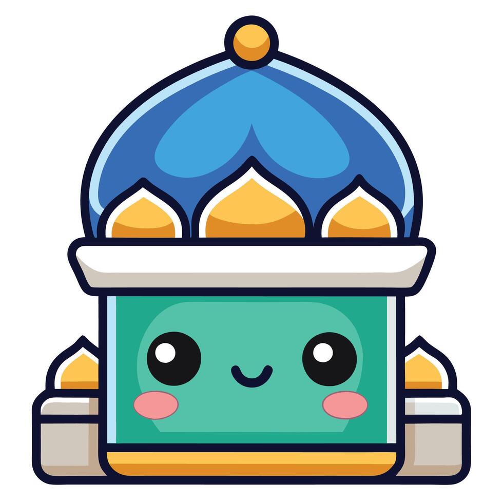 a cartoon character with a blue dome vector