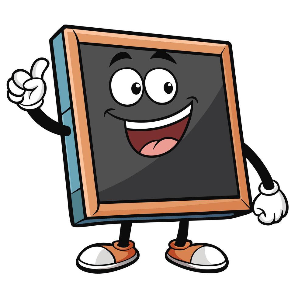 blackboard character with white background vector