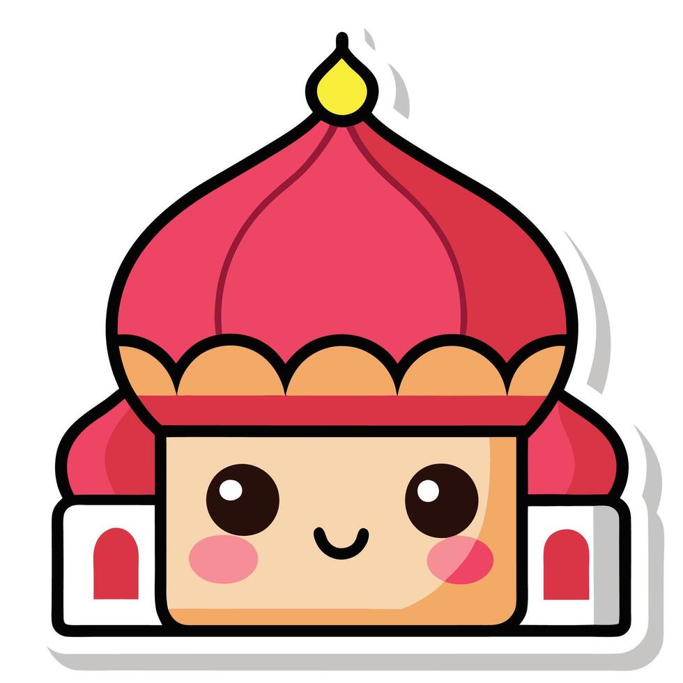 a cartoon character with a red hat and a red dome vector