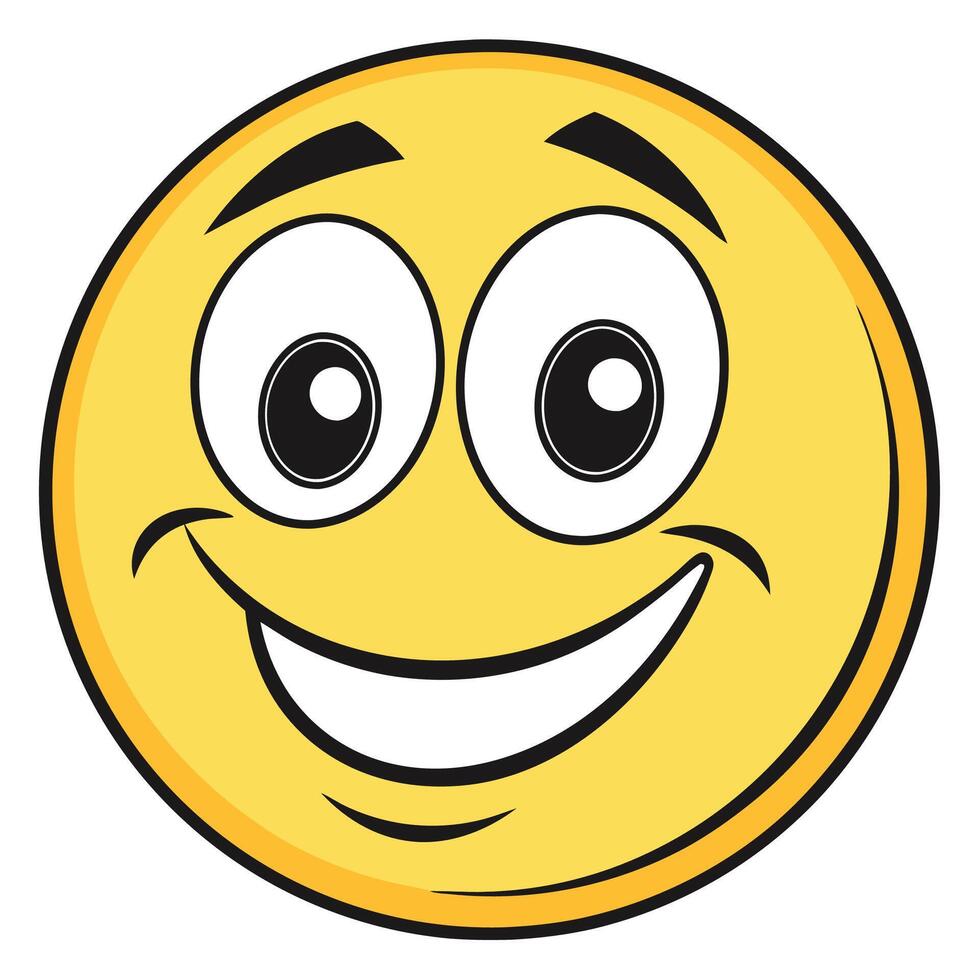 a cartoon smiley face with a big smile vector