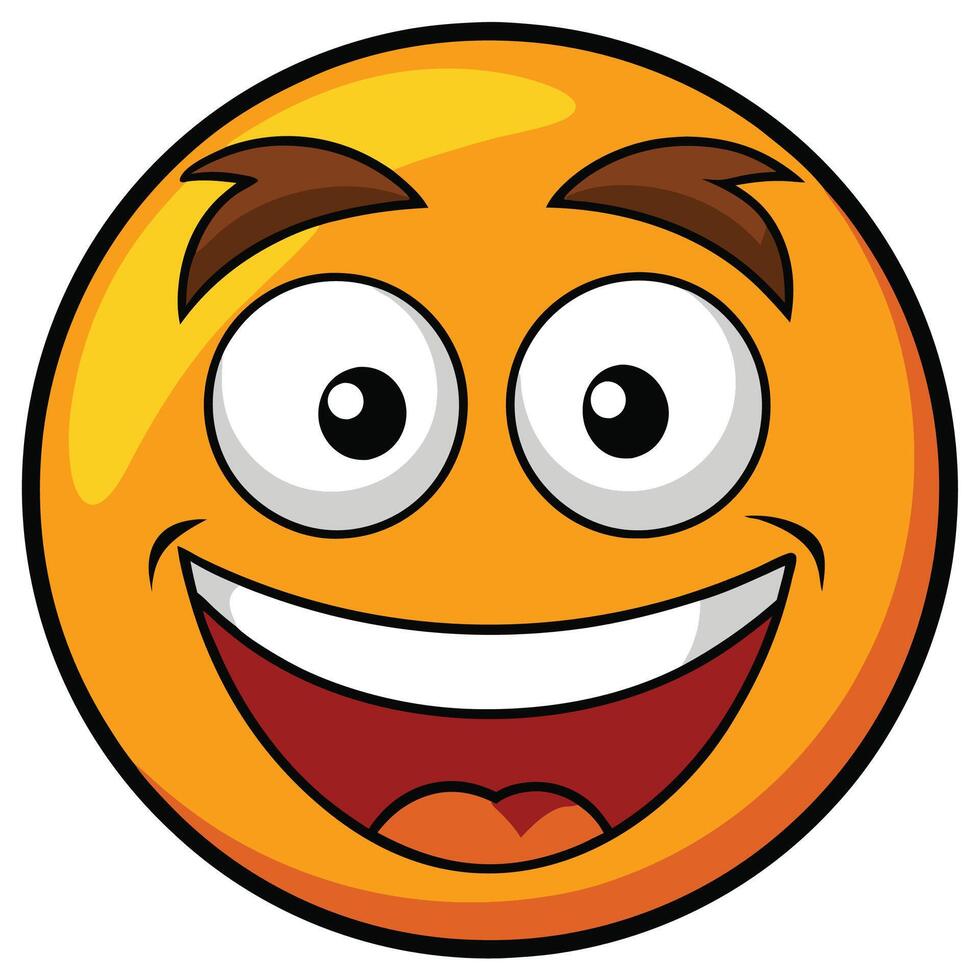 smiley face with a big smile vector