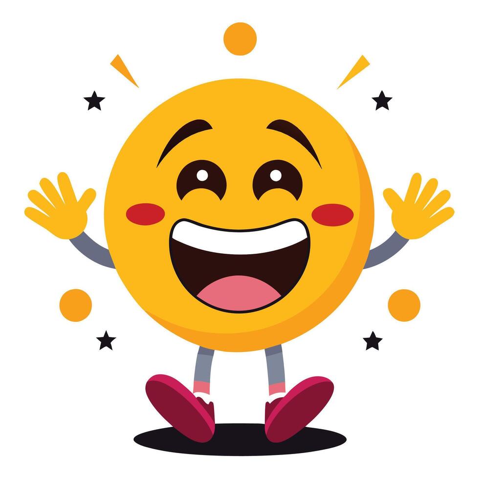 happy emoticon illustration vector
