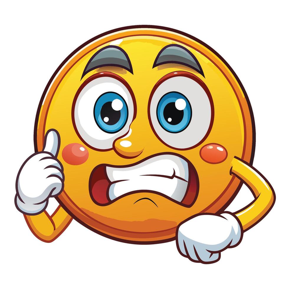 emoticon angry emoticon cartoon character illustration vector