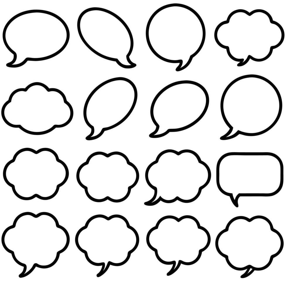 bubbles set of different shapes on a white background vector