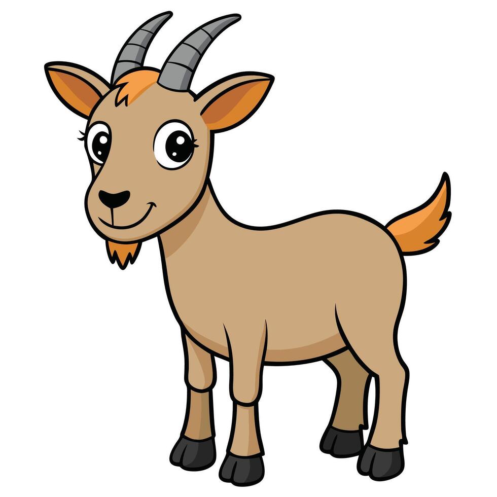 goat cartoon illustration illustration white background vector