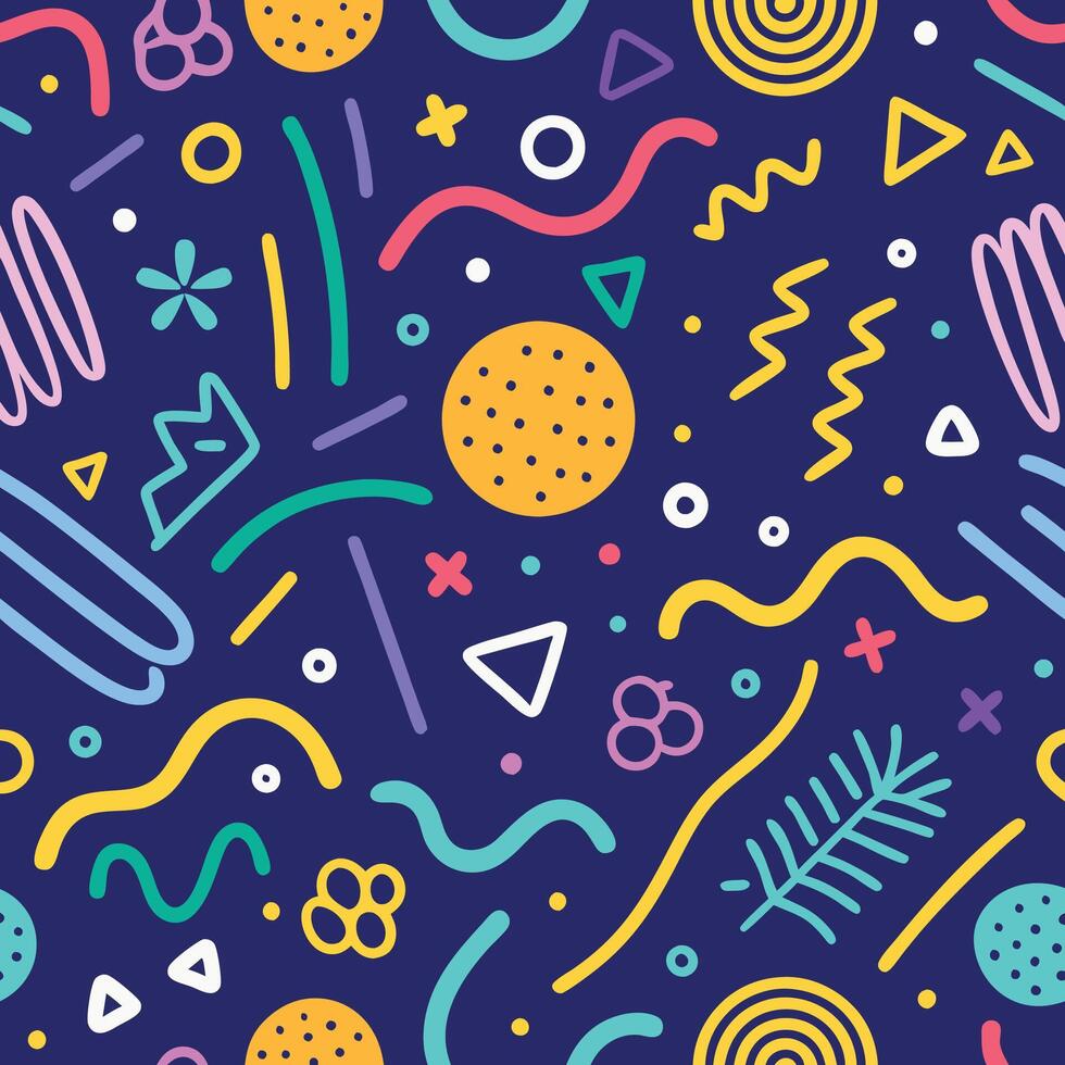seamless pattern with colorful geometric , vector