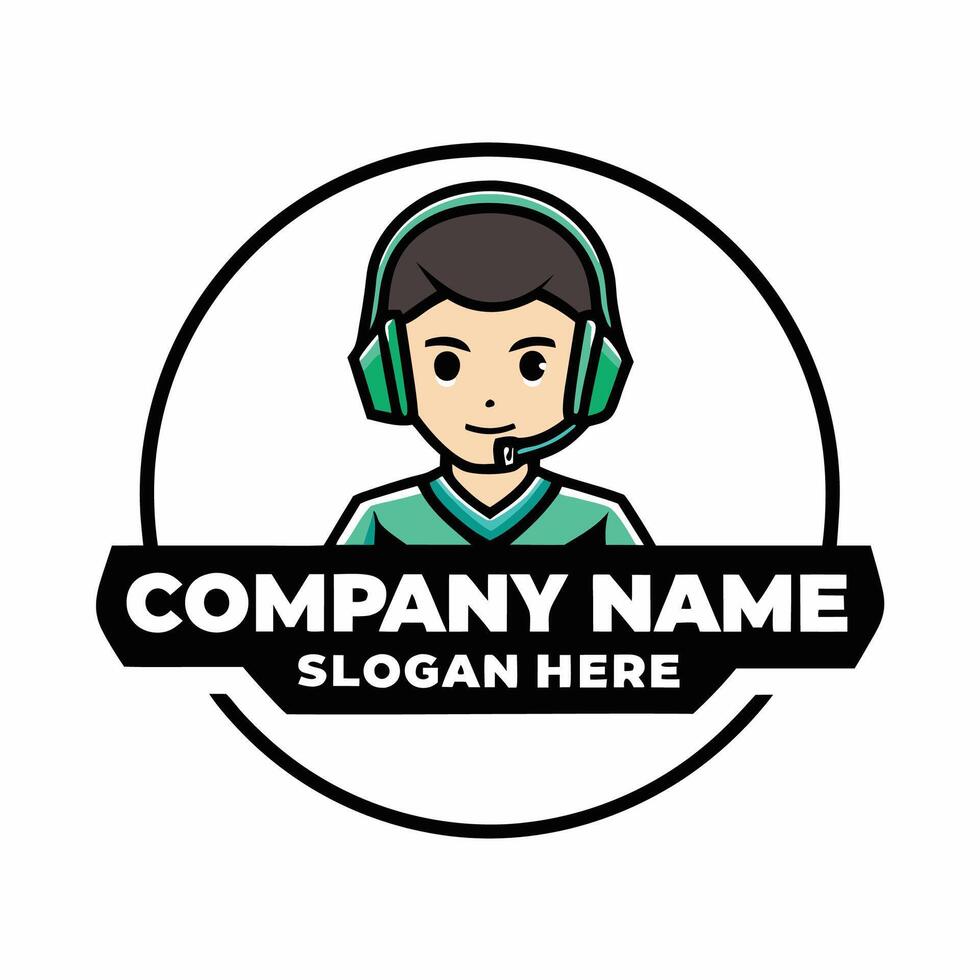 a logo for a call center vector