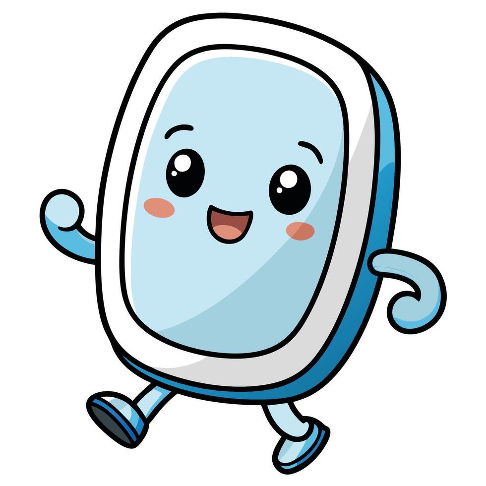 a cartoon character running vector
