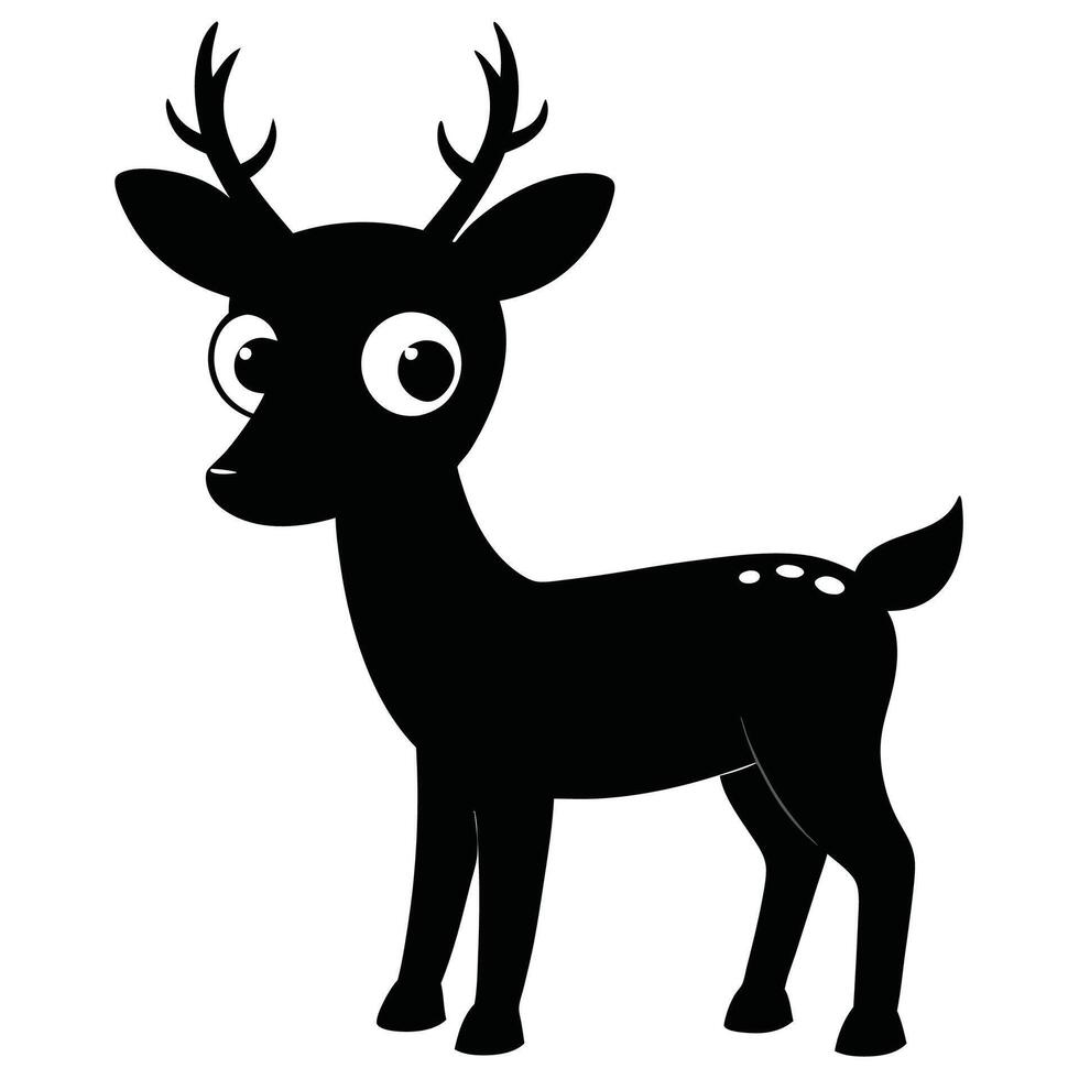 deer with big eyes white background vector