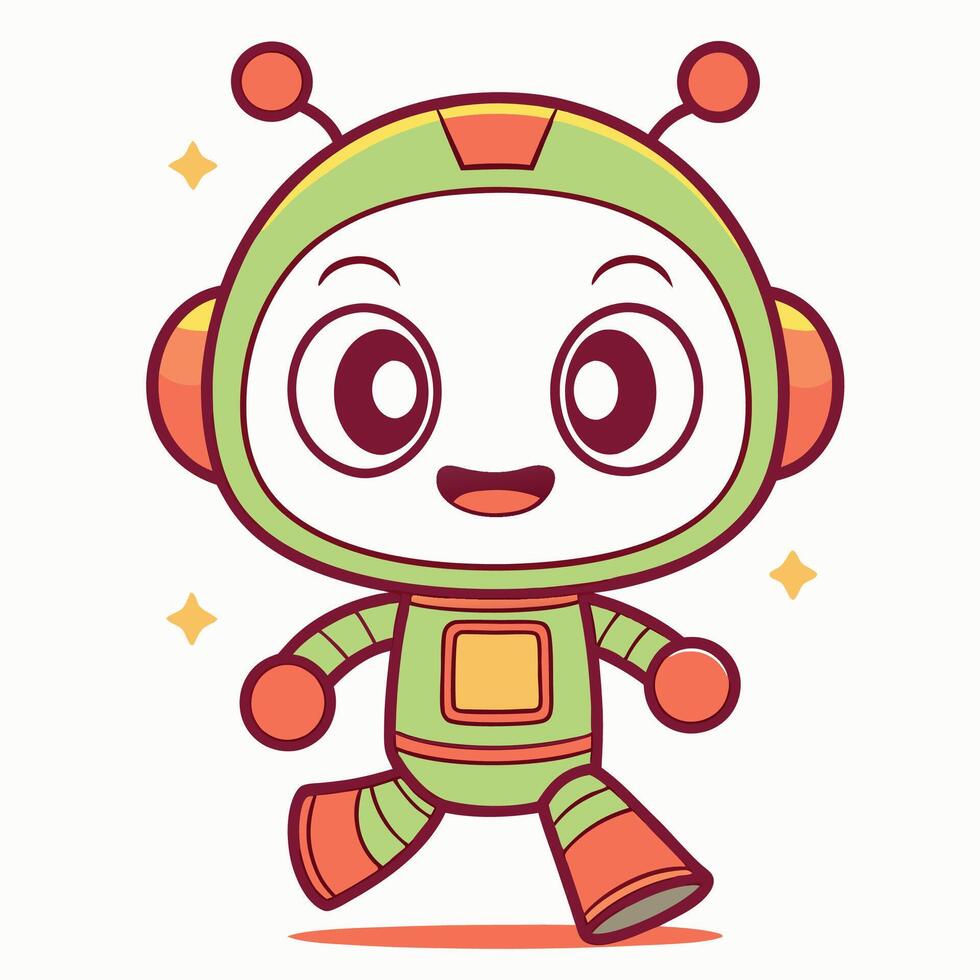 robot illustration background vector