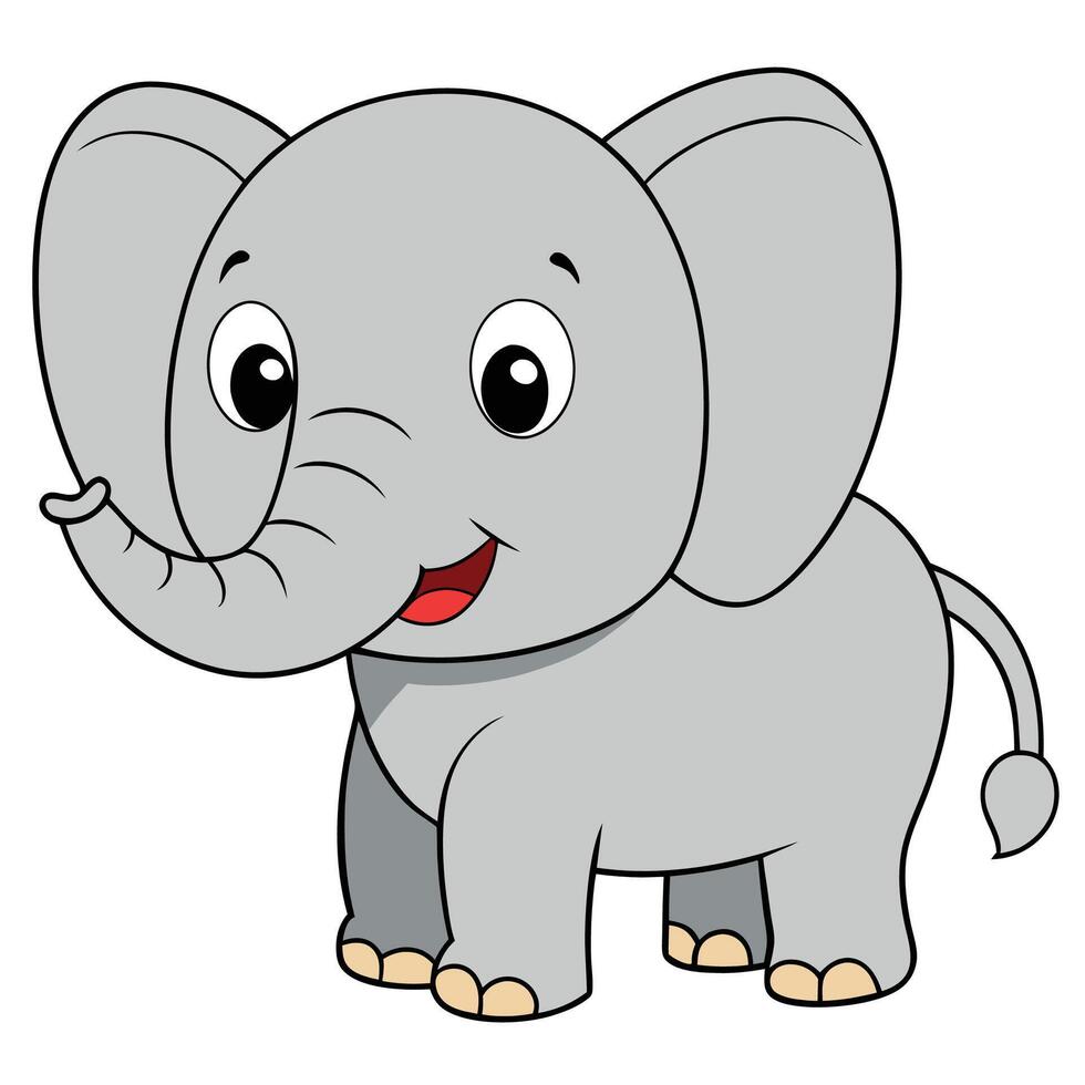 an elephant white background vector