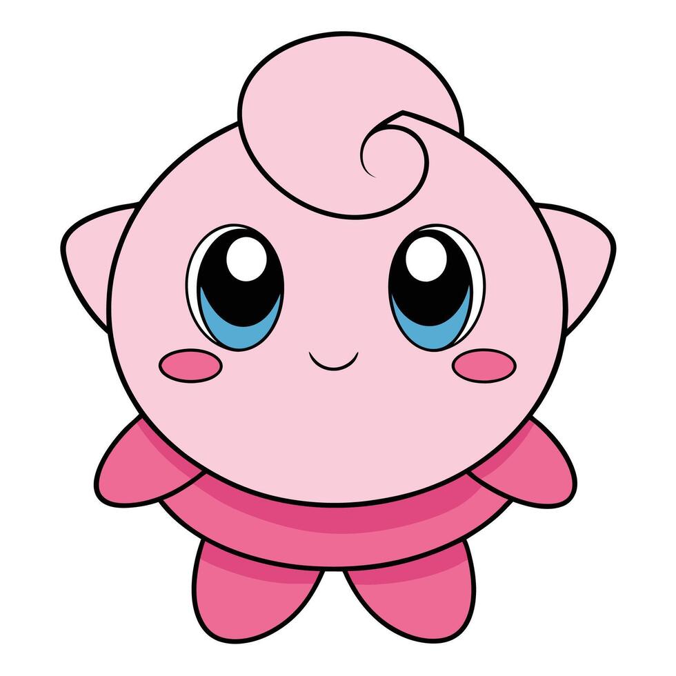 pink kirby by kirbyfanart vector