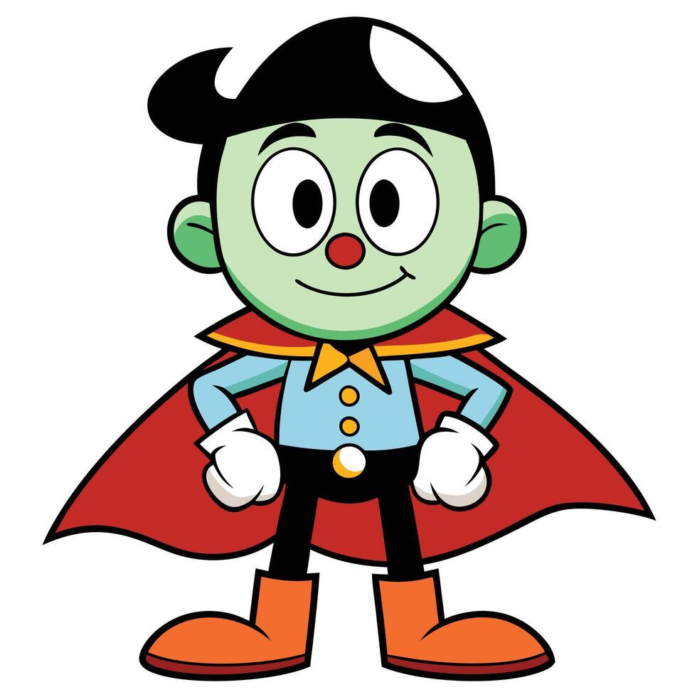 character dressed as a superhero a white background vector