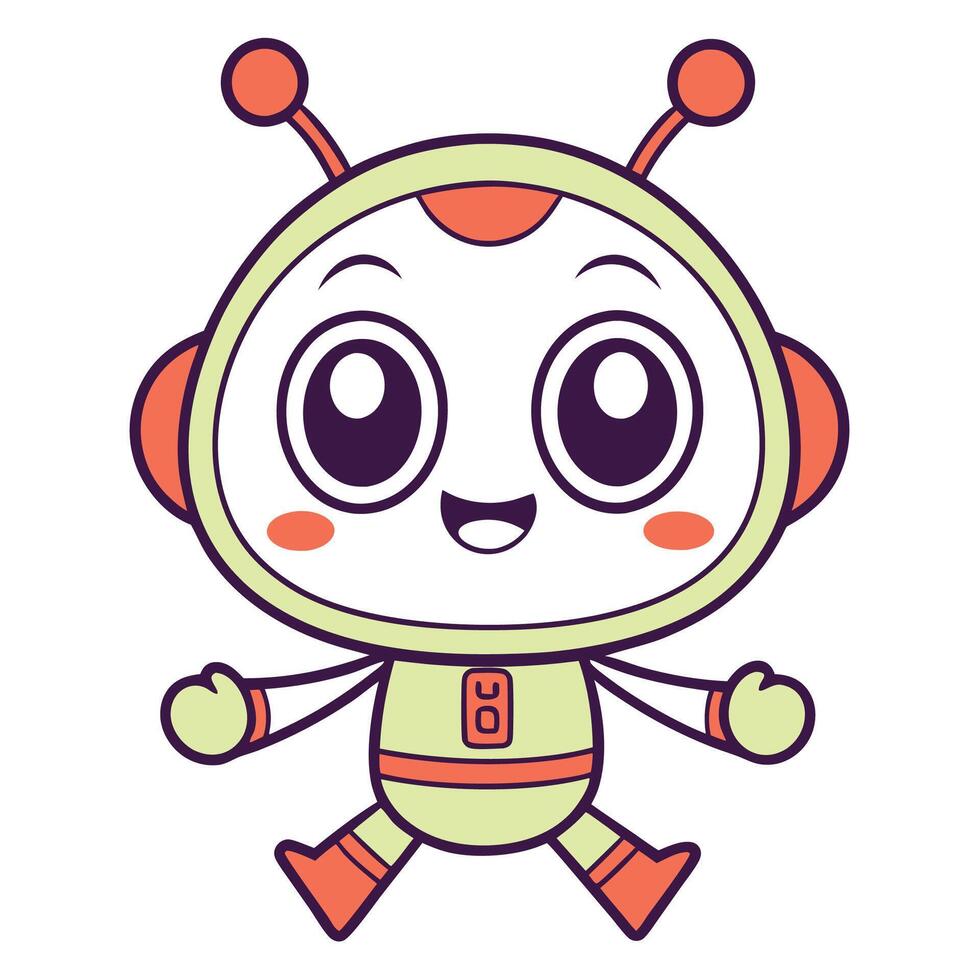 robot white background vector
