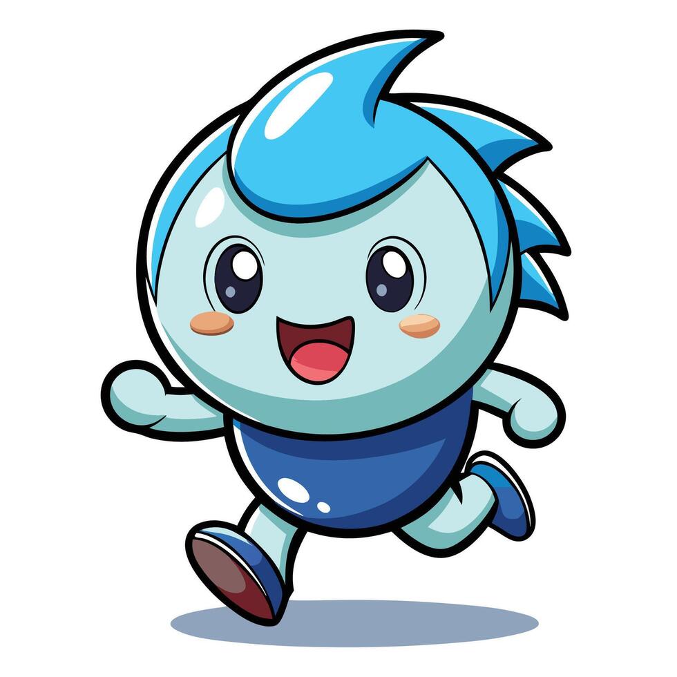 a cartoon character with white background vector