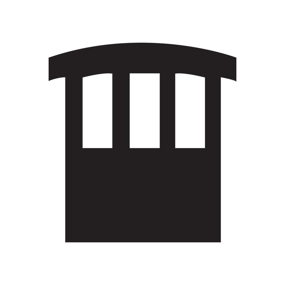 simple gate icon illustration design clip art vector