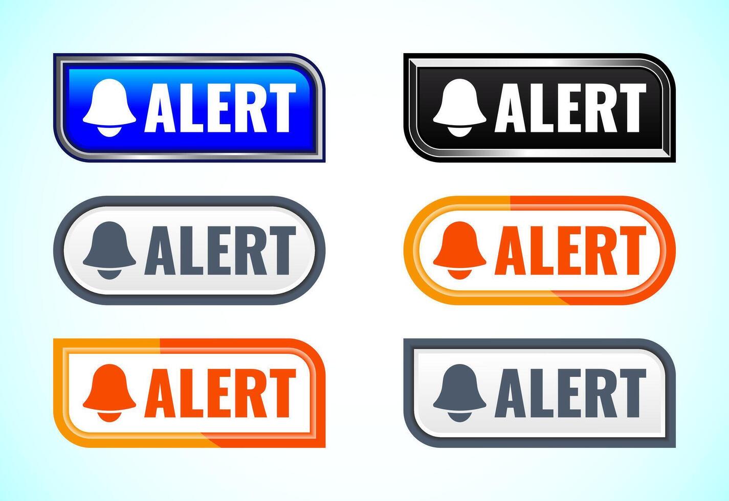 Alert button set Suitable for mobile app, and website UI design. vector